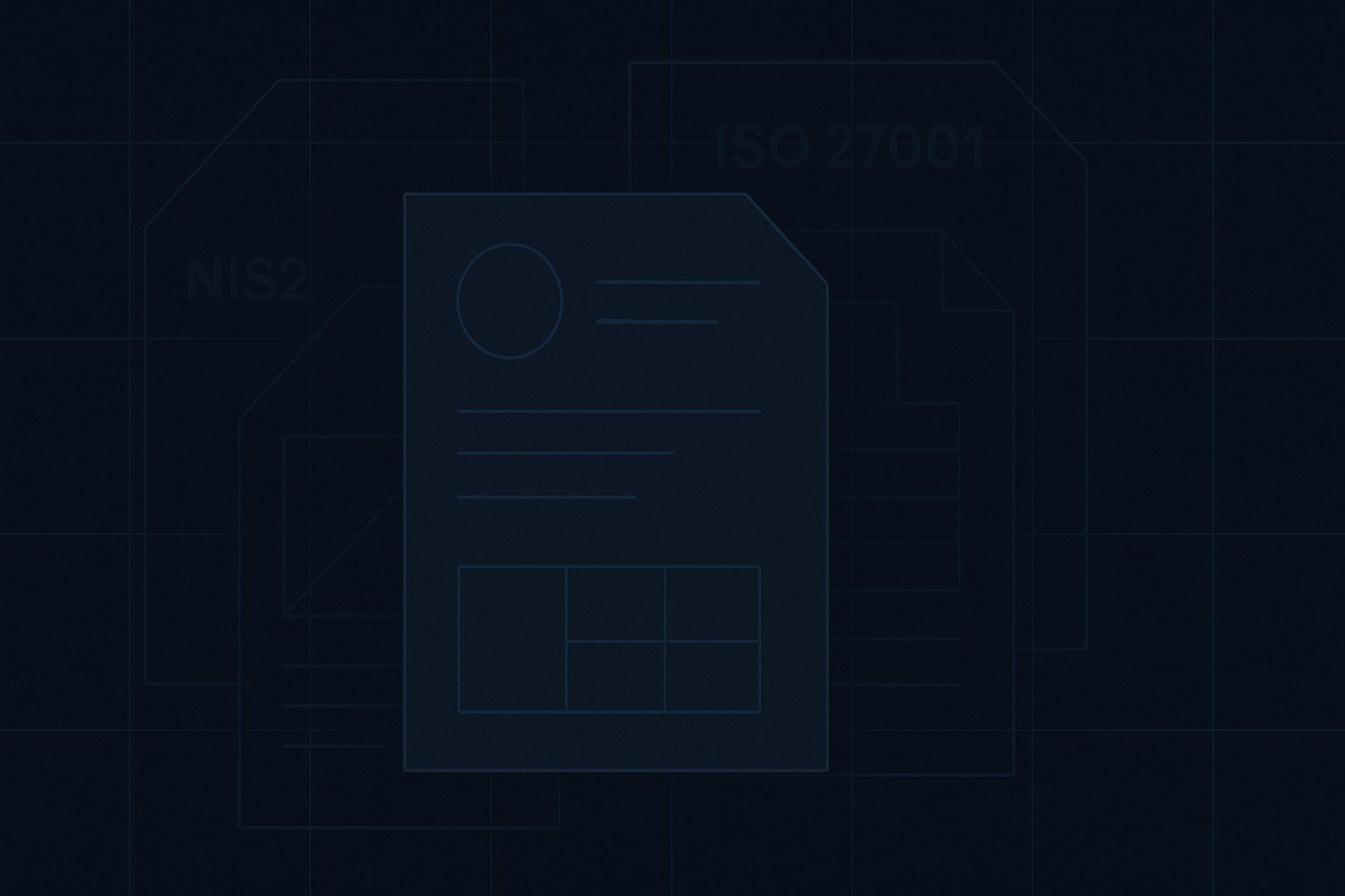 Abstract document and checklist visualisation representing regulatory compliance framework mapping